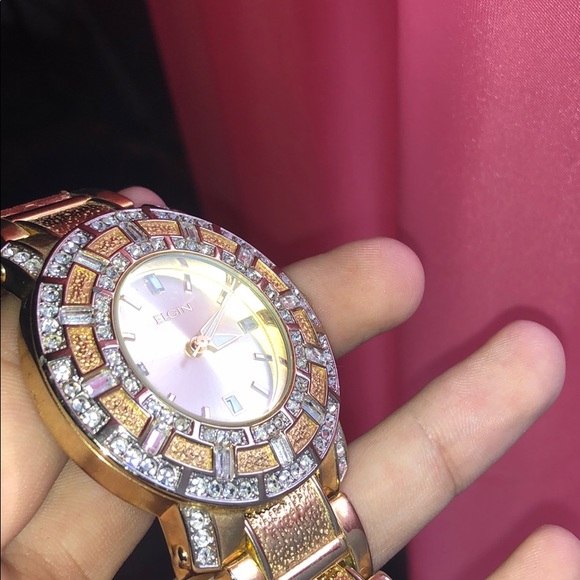 Elgin Gold and Diamond Face Watch - Picture 2 of 3